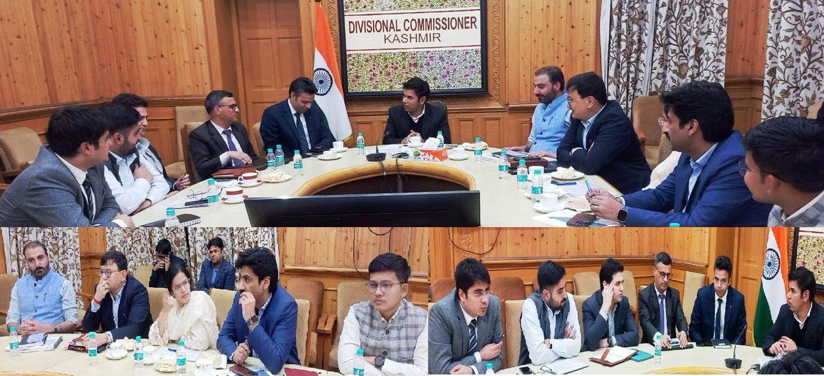 Div Com Kashmir Vijay Kumar Bidhuri today convened a meeting of all Deputy Commissioner of Kashmir Division to review the arrangements at Polling Stations in the constituents of all three Parliamentary Constituencies to facilitate the Polling Staff and Voters. @diprjk @ceo_UTJK