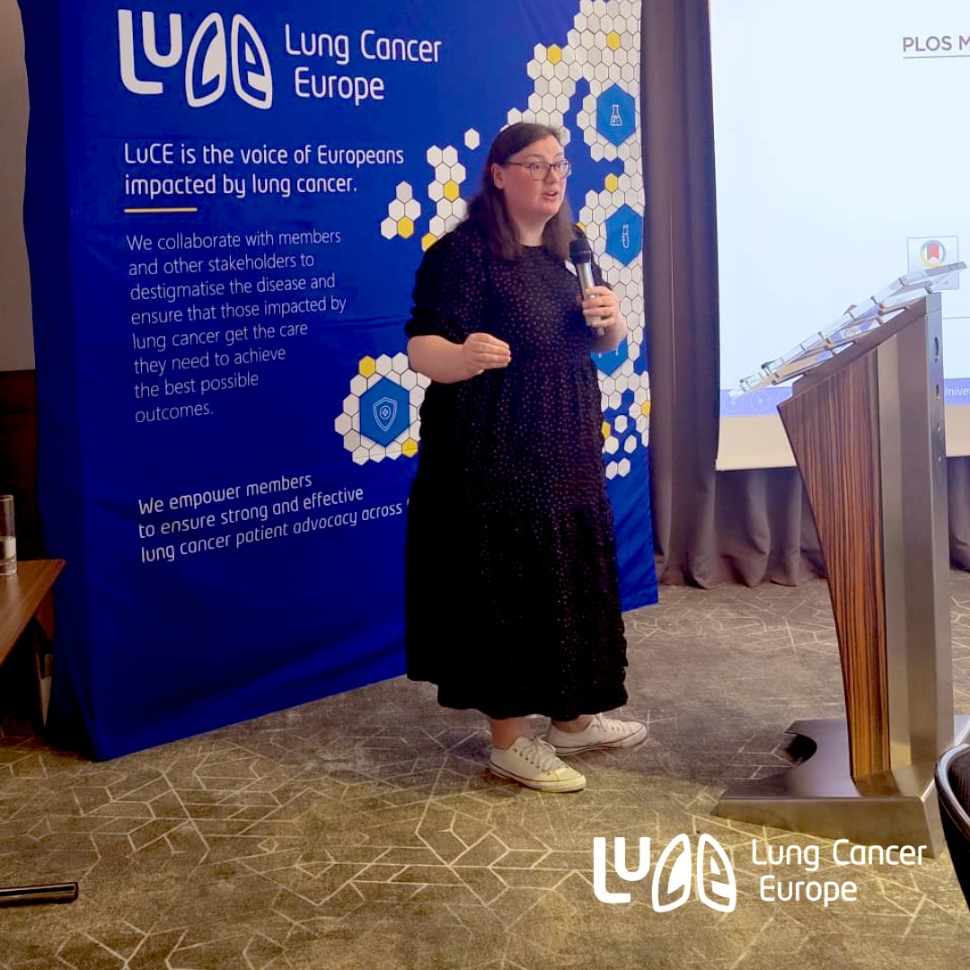 This is LuCE President @BairdAM giving her presentation on 'New technologies and therapies in lung cancer'. She is such a brilliant speaker with immense knowledge of her subject matter. Great to hear her share her in-depth understanding of this complex material. @tcddublin