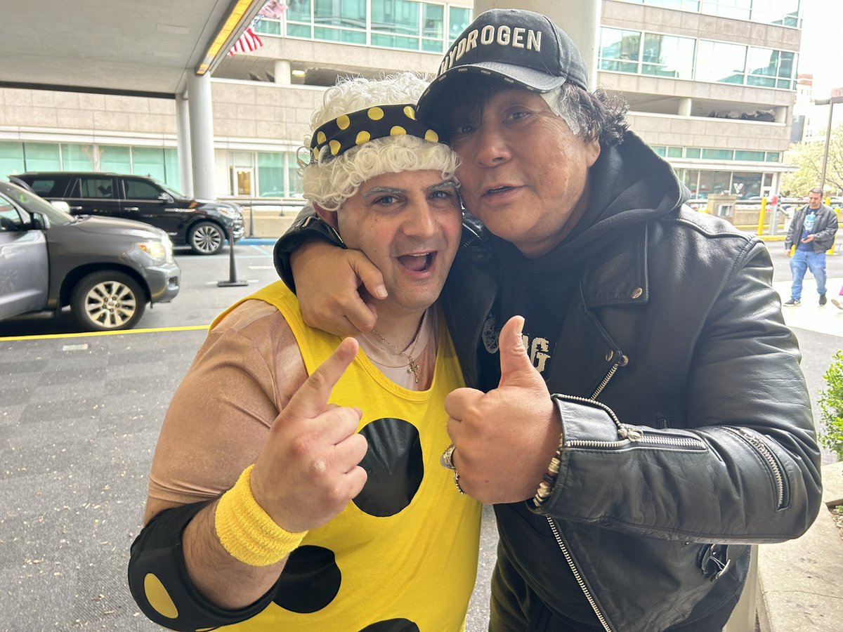 “The Dream” had the pleasure of meeting ECW Legend Onita @onitafire123 during @wrestlecon and he was very tempted to have a Philadelphia Extreme Rules Match right outside the convention center! #dustyrhodes #onita #ecw #dustytribute #wrestlecon