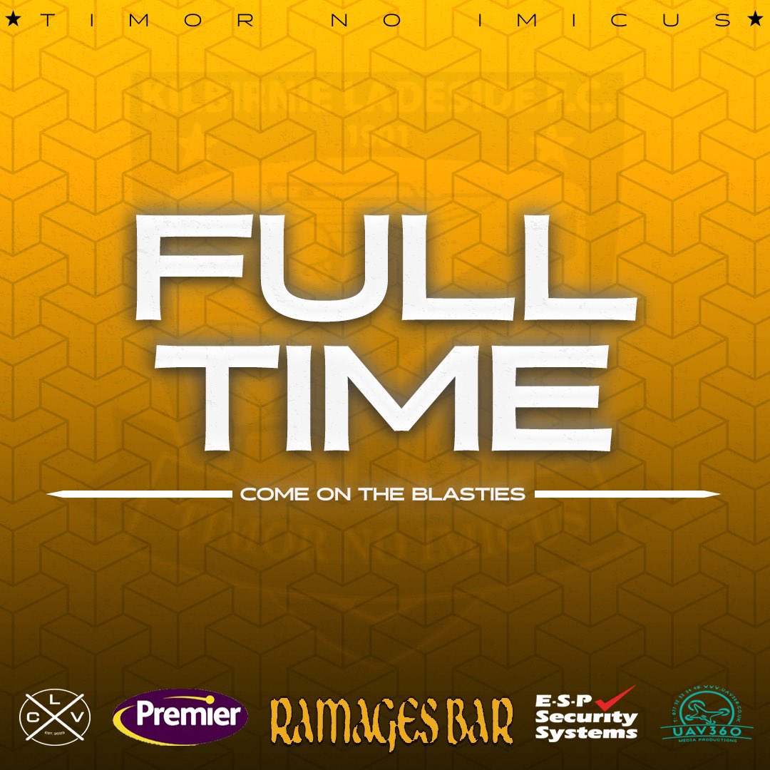 📢 Full-Time 📢 and we take all three points from Alan Frizzel winner!!🙌🏻🐝

Enjoy your weekend troops!!👊🏻🐝

<a href="/steadythebuffs/">Kilwinning Rangers</a> 🔵⚪️ 1 - 2 🐝 <a href="/LADESIDE1901/">KILBIRNIE LADESIDE SUPPORTERS CLUB</a> 

Goals from⚽️

Chris Black⚽️
Alan Frizzel⚽️

#ComeOnTheBlasties