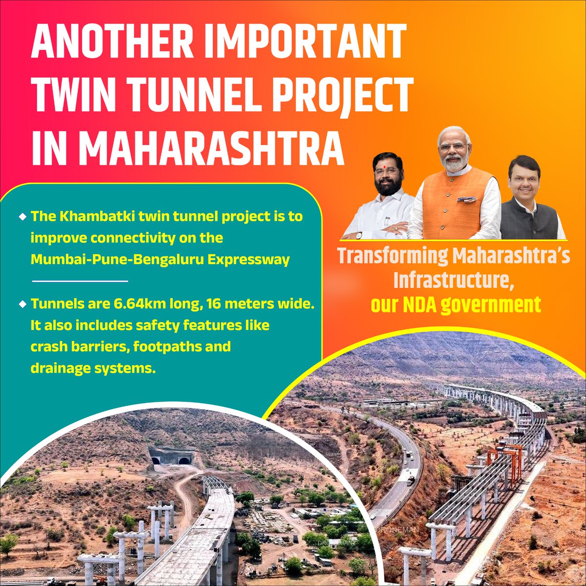The Khambatki twin tunnel project on the Mumbai-Pune-Bengaluru Expressway underscores the government's commitment to improving connectivity and ensuring passenger safety.