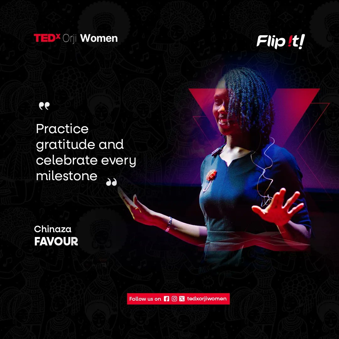 She is @chinazafavour_
Of course, she only does phenomenal things.

Awestruck is an understatement to qualify how we felt after her session.

 #tedxorjiwomen 
#tedxwomen 
#tedx 
#flipit
#women 
#men
#TrendingNow 
#viral

Creative Designer: @charlesugoh