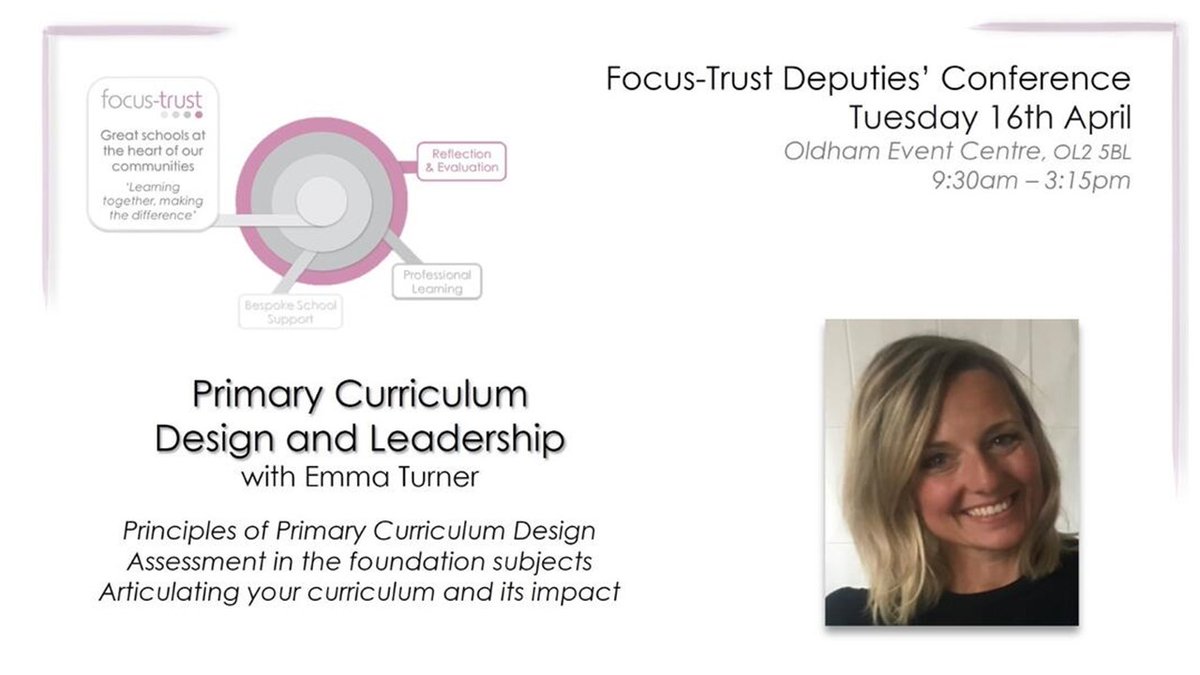 Really looking forward to a full day of all things curriculum up in Oldham this week. Thanks for the invite @annahackett_