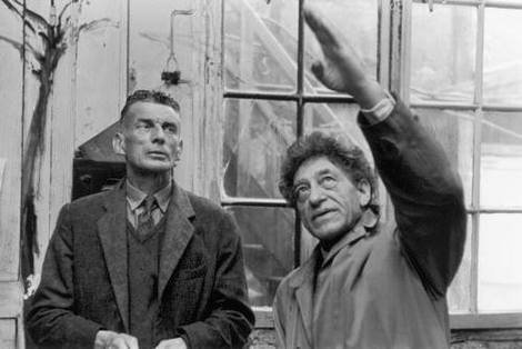 Human life
is a well with two buckets ~
one going down to be filled,
the other coming up
to be emptied ~
Samuel Beckett ~ 13.4.1906-22.12.1989

Beckett and Giacometti
in Paris 1961
Foto: Georges Pierre