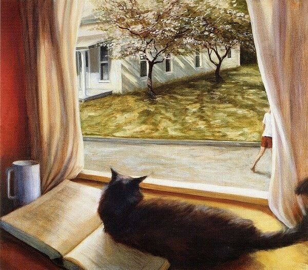 Deborah DeWit. #art #painting #portrait #cat #CatsOfTwitter