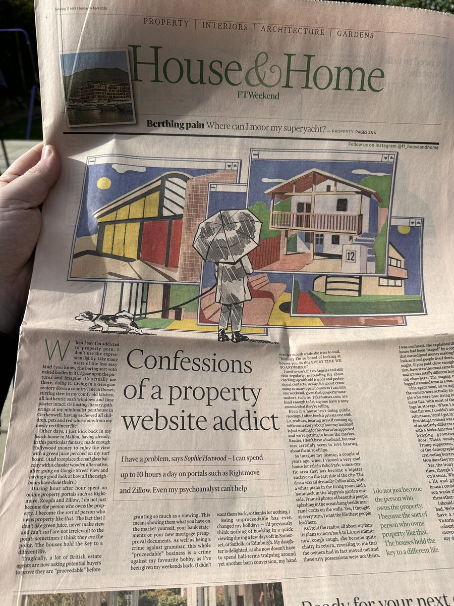 I feel seen… (Great piece by @heawood on the front of @ftweekend House & Home section)