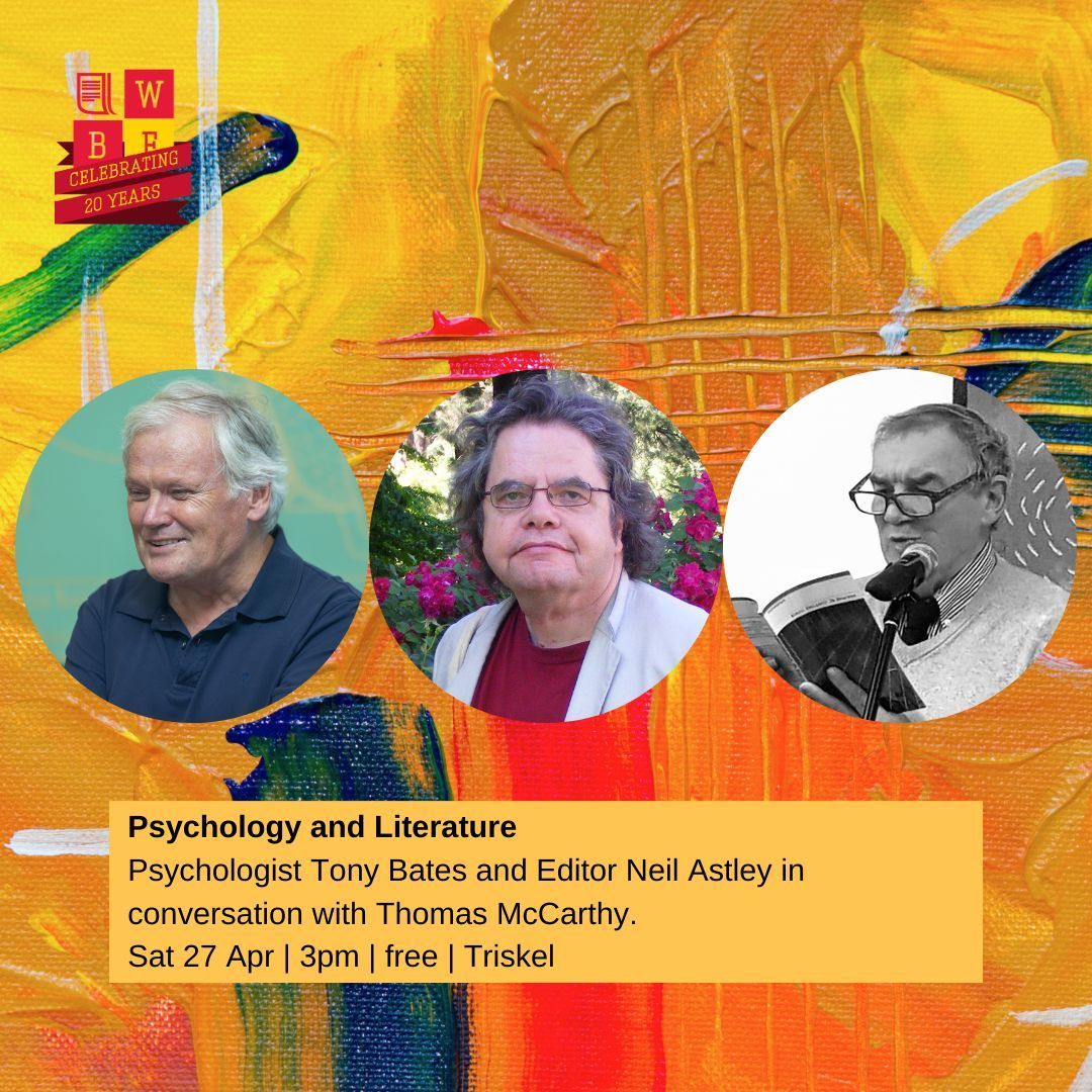 Psychologist Tony Bates and Editor Neil Astley @BloodaxeBooks in conversation with Thomas McCarthy at @Triskelcork Book your tickets buff.ly/3JgKGLE