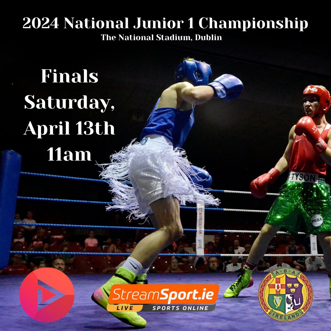 34 boxers have won 2024 National Junior 1 Championship titles today, in an excellent day of boxing at the National Stadium Congratulations to all finalists, their clubs and families The finals were live-streamed by @StreamsportI page.inplayer.com/iaba/item.html… iaba.ie/34-2024-nation…