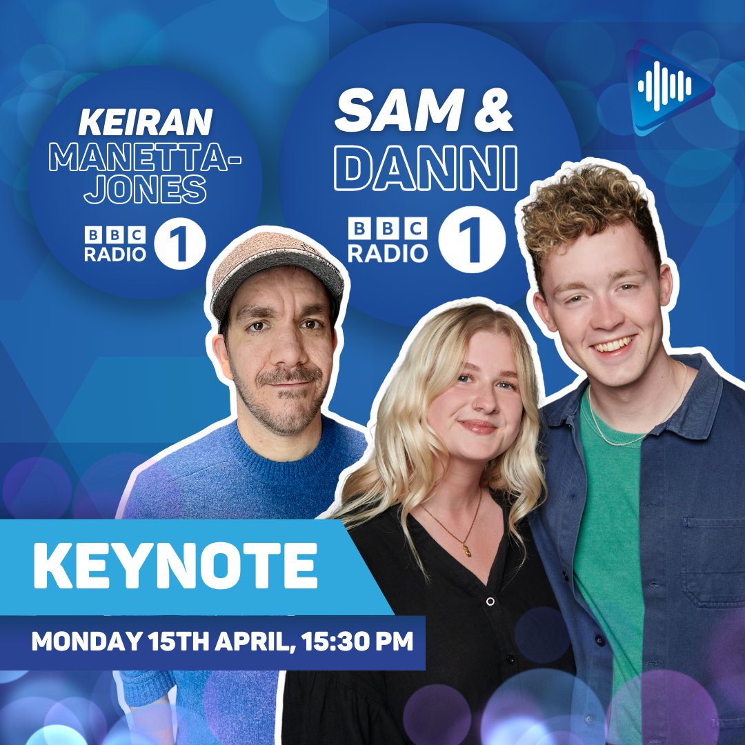 Dive into the dynamic world of broadcasting beyond London with Sam and Danni, and Kieran Manetta-Jones from @BBCR1! 🎙️ Join us for an insightful keynote talk as they share their experiences and adventures broadcasting live from Cardiff 📻 #SRA #SRACON
