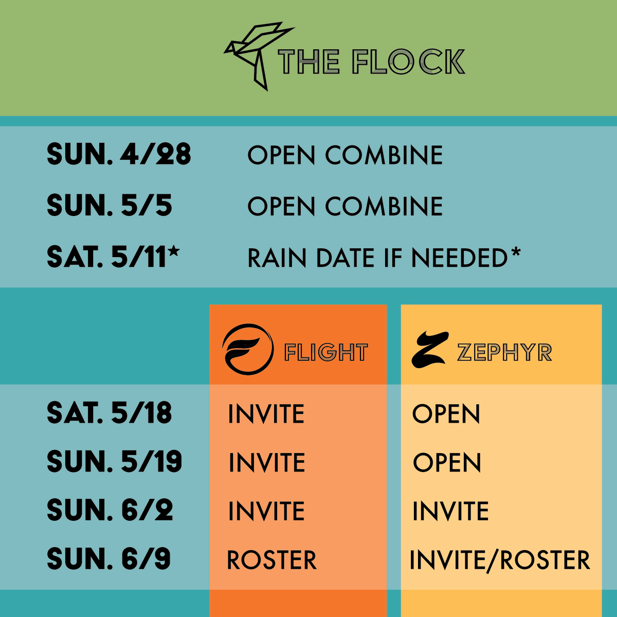 It's time to fly! Join us and <a href="/ZephyrUlti/">Zephyr Ultimate</a> at tryouts, hope to see you all there!

docs.google.com/forms/d/e/1FAI…