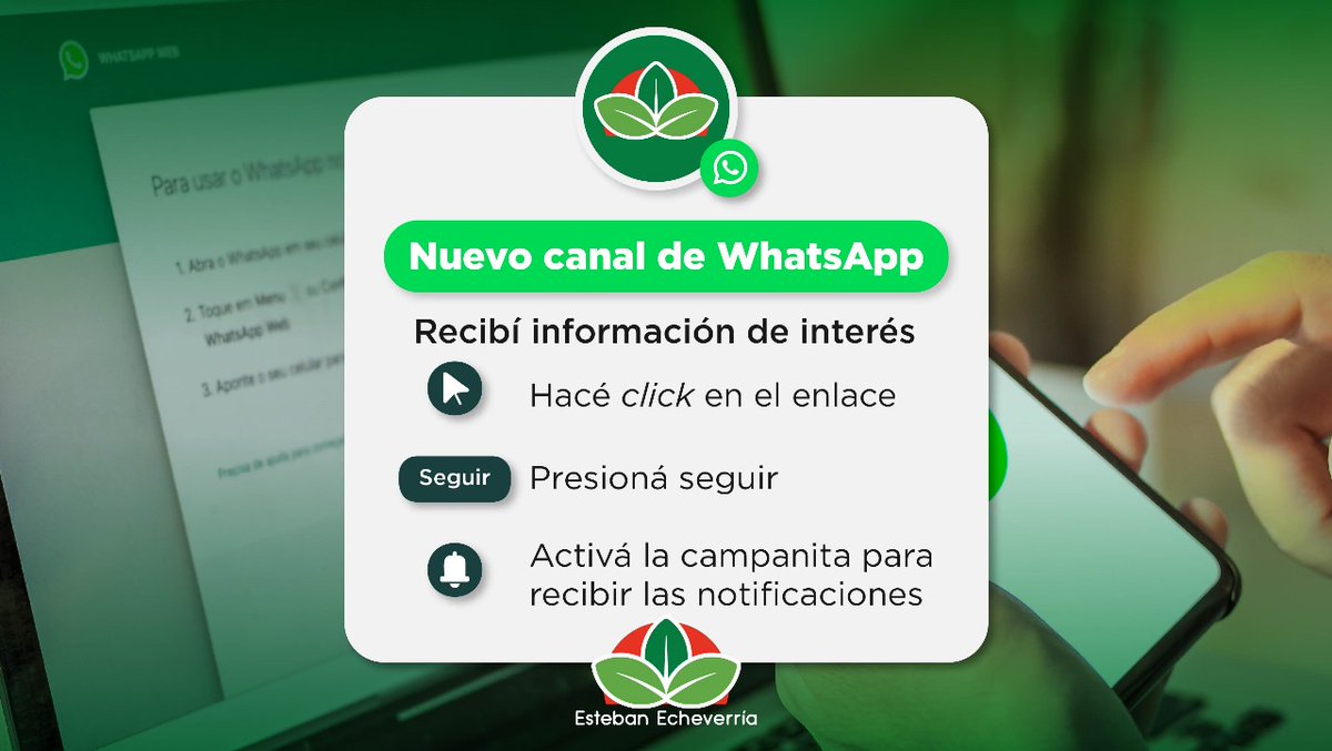 #EstebanEcheverría El @MunicipioEE cuenta con canal oficial de @WhatsApp dataconurbano.net/municipio/eech…