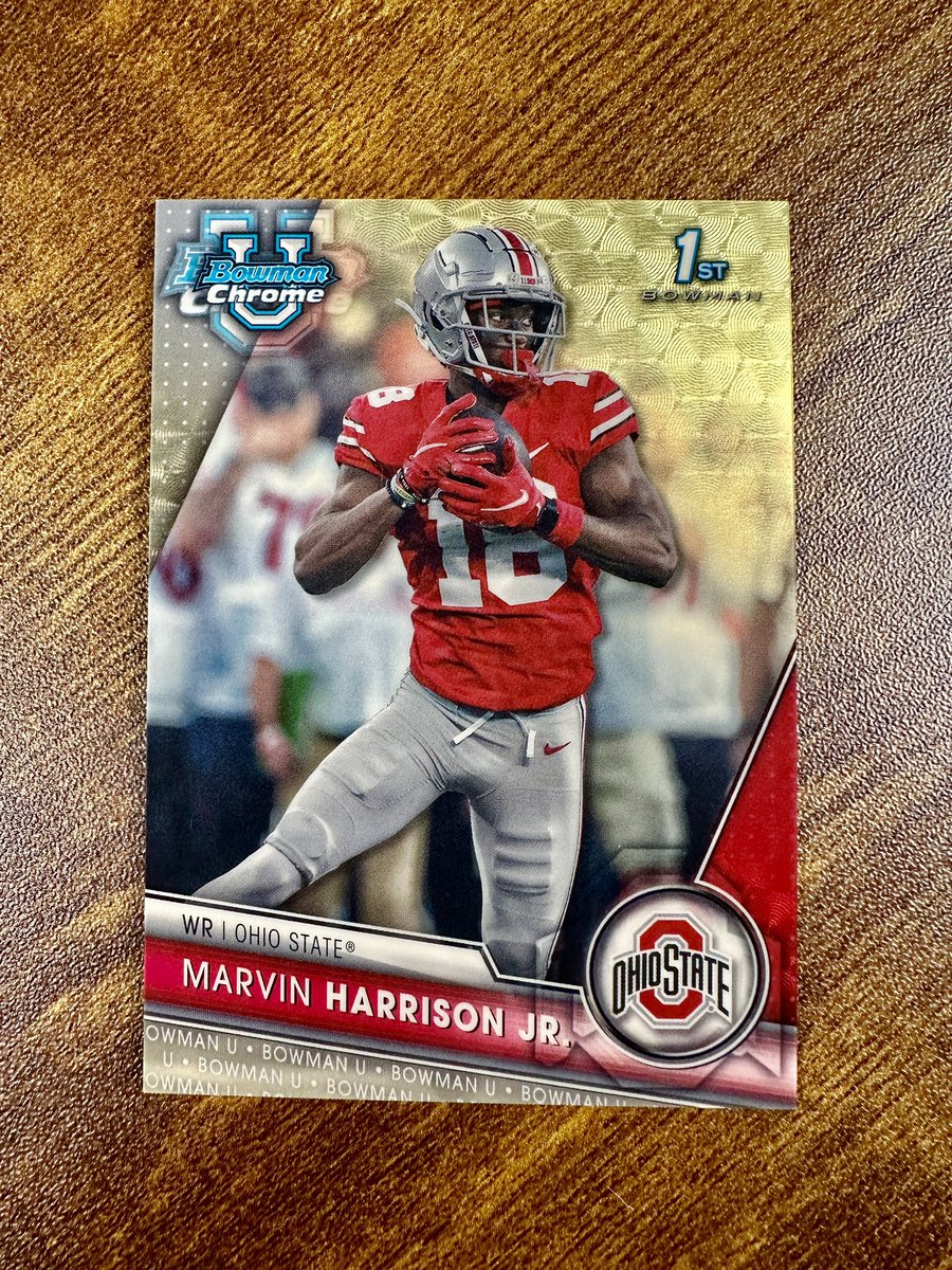 Haven’t shared too many Marv pickups in a minute, but slowly been building a big time Marvin Harrison Jr. collection. Excited to show y’all what else I’ve picked up lately! Go Bucks 🏈