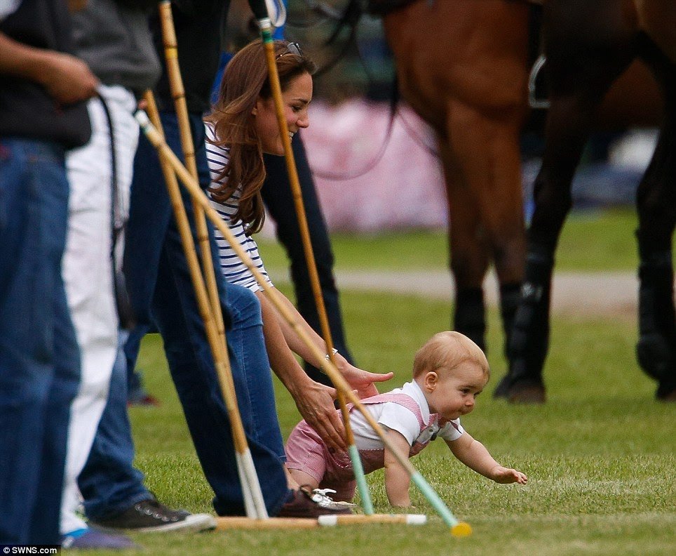 2014: Our George at the Cirencester Polo Club watching his father play in the Jerudong Trophy polo match. #PrinceGeorge #PrincessofWales