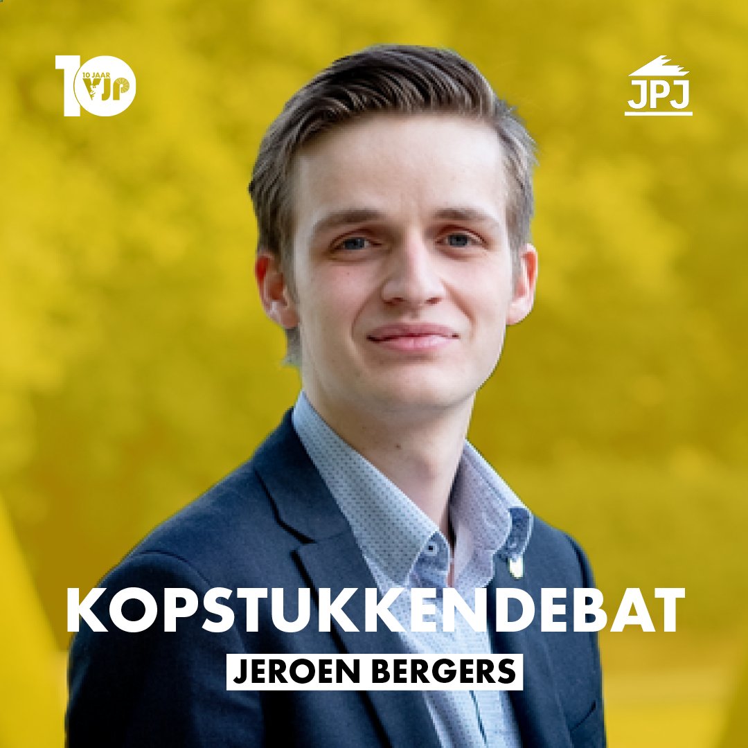 De derde spreker voor het kopstukkendebat van @VJParlement & @JPJparlement is @jeroen_bergers van @de_NVA ! De 23-jarige Jeroen is voorzitter van @Jongnva en hoopt na 9 juni het jongste federale parlementslid van het land te worden! 💪