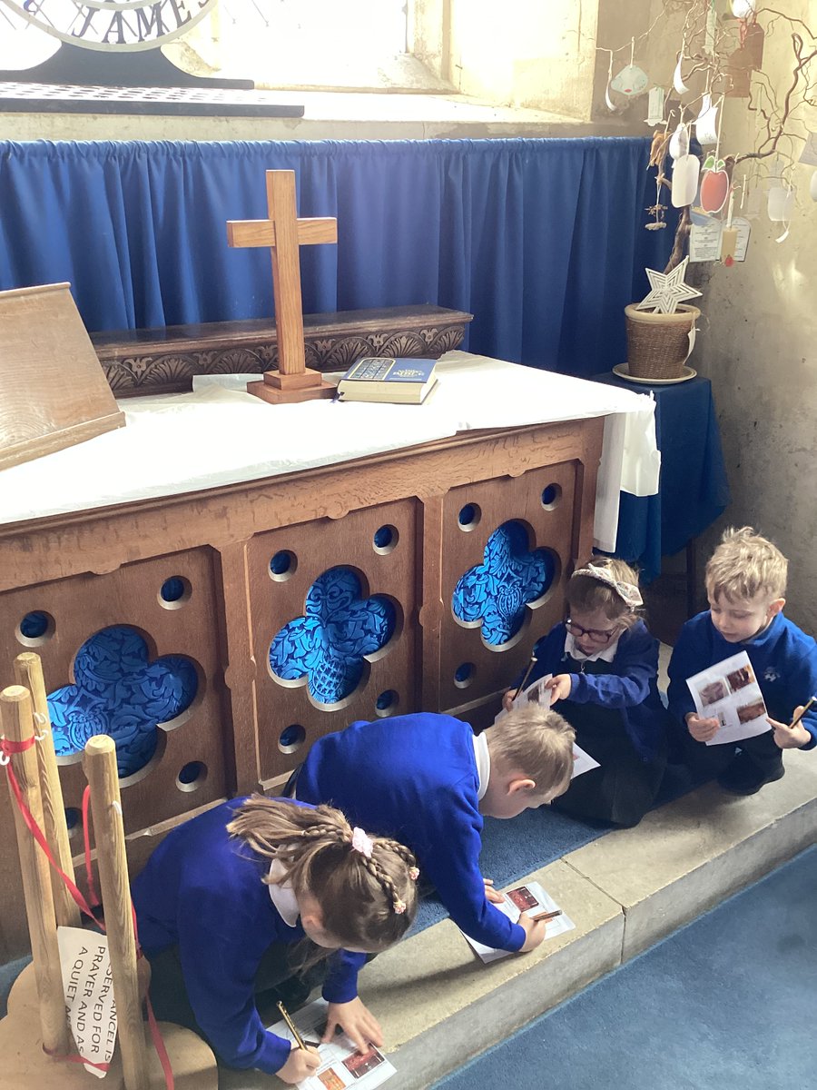We had a wonderful time during our visit to St James's church.  We learnt what happens in a place of worship and looked closely at the religious symbols and artefacts.  It brought our learning about Easter to life, thank you Colin &amp; Margaret &amp; parent helpers!⛪️