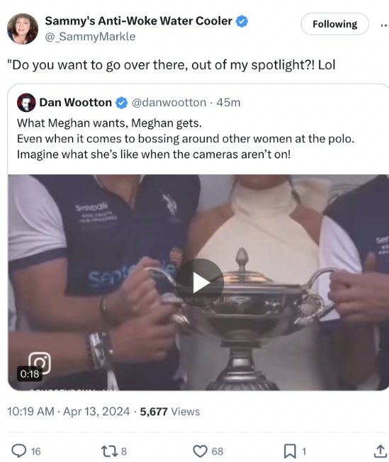 SammyMarkle64's tweet photo. LMAO I, Samantha Markle, am the one clamoring to be in the spotlight of Duchess Meghan LOL https://t.co/Lg08XD85BU