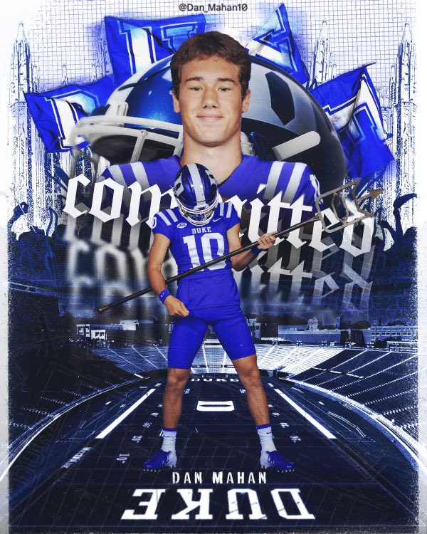 110% Committed💙🖤 Here Comes Duke‼️ <a href="/Coach_MannyDiaz/">Manny Diaz</a> <a href="/coachbrewha/">Coach Jonathan Brewer</a> <a href="/Coach_JWatts/">Justin Watts</a> <a href="/AdamRoweTDD/">Find me elsewhere</a> <a href="/adamgorney/">Adam Gorney</a> @RivalsFriedman <a href="/whsbulldogsfb/">Williams Football</a> <a href="/DukeFOOTBALL/">Duke Football</a>