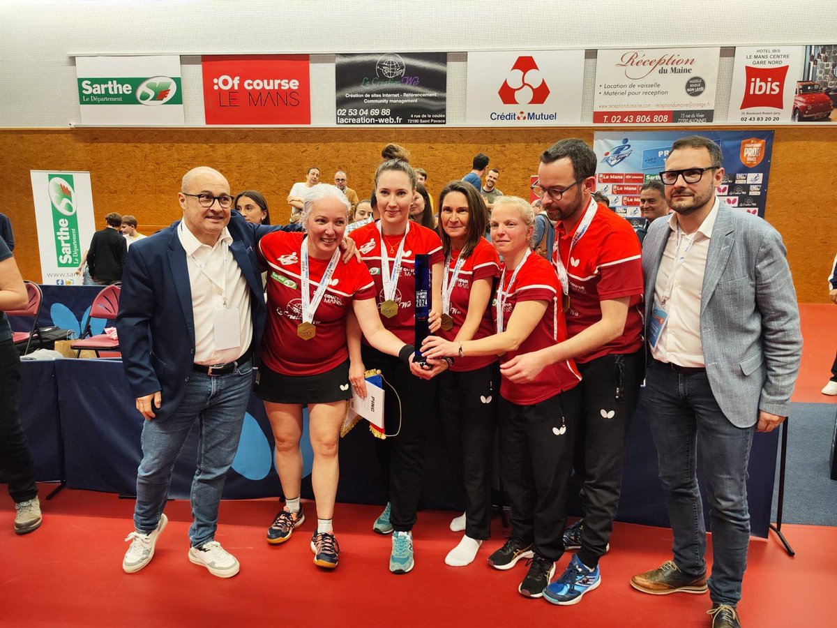 ffttofficiel's tweet photo. @LeMansSartheTT en Pro A ! 🏆

Victorieuses de Rennes hier soir (3-1), les Mancelles ont validé leur montée en Pro A et par la même occasion le titre de championnes de Pro B devant leur public 🏓 https://t.co/FW8RYkwUPk