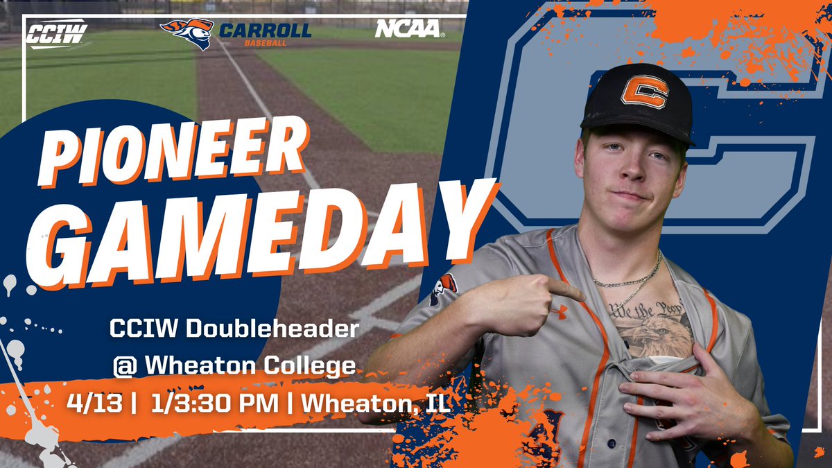 #GameDay @Pio_Baseball looks to continue momentum from last night's thrilling victory as they travel to Wheaton College for a doubleheader to close out the series. #GoPios #d3baseball TUNE IN 📺 - youtube.com/c/WheatonThund… 📊 - athletics.wheaton.edu/sidearmstats/b…