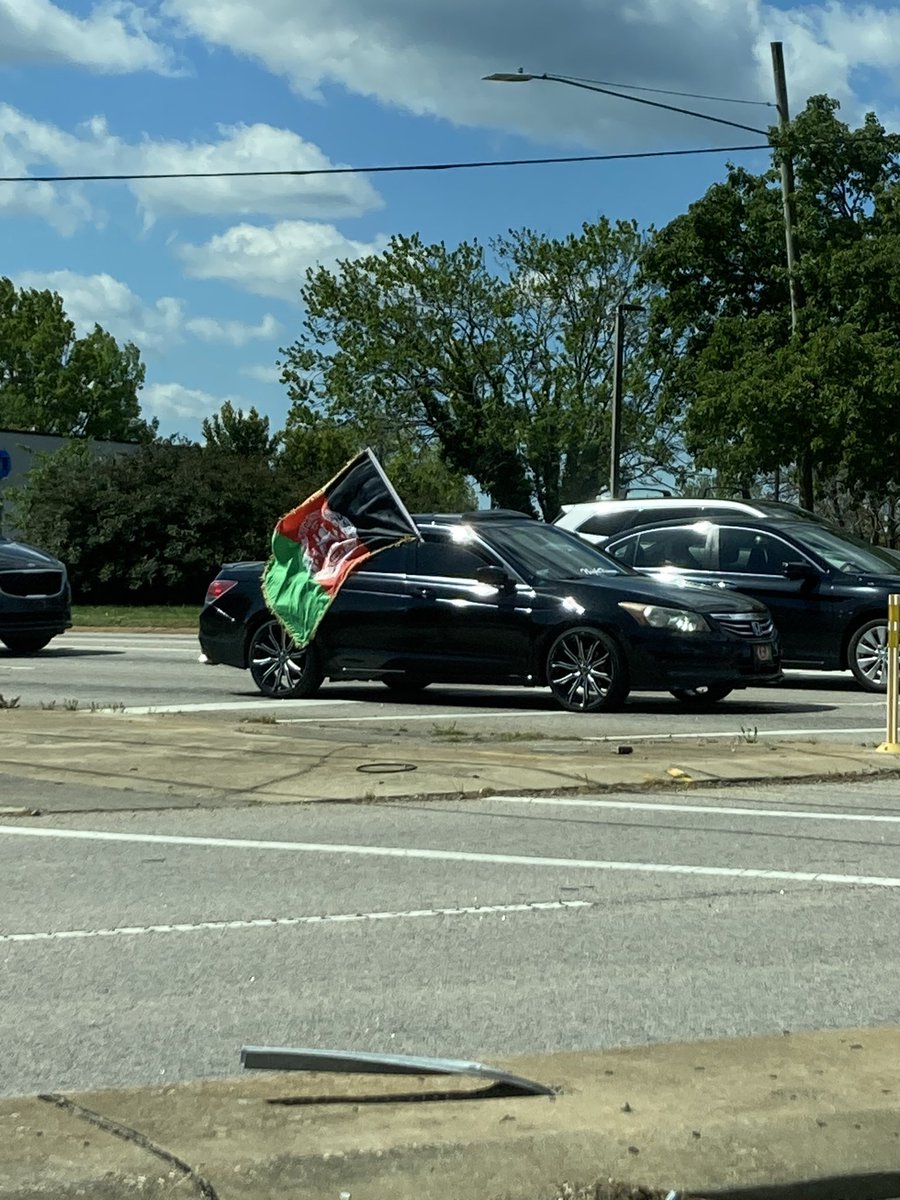 I don’t make it up to North Raleigh very often…how common is it for cars to be flying giant Afghan flags?