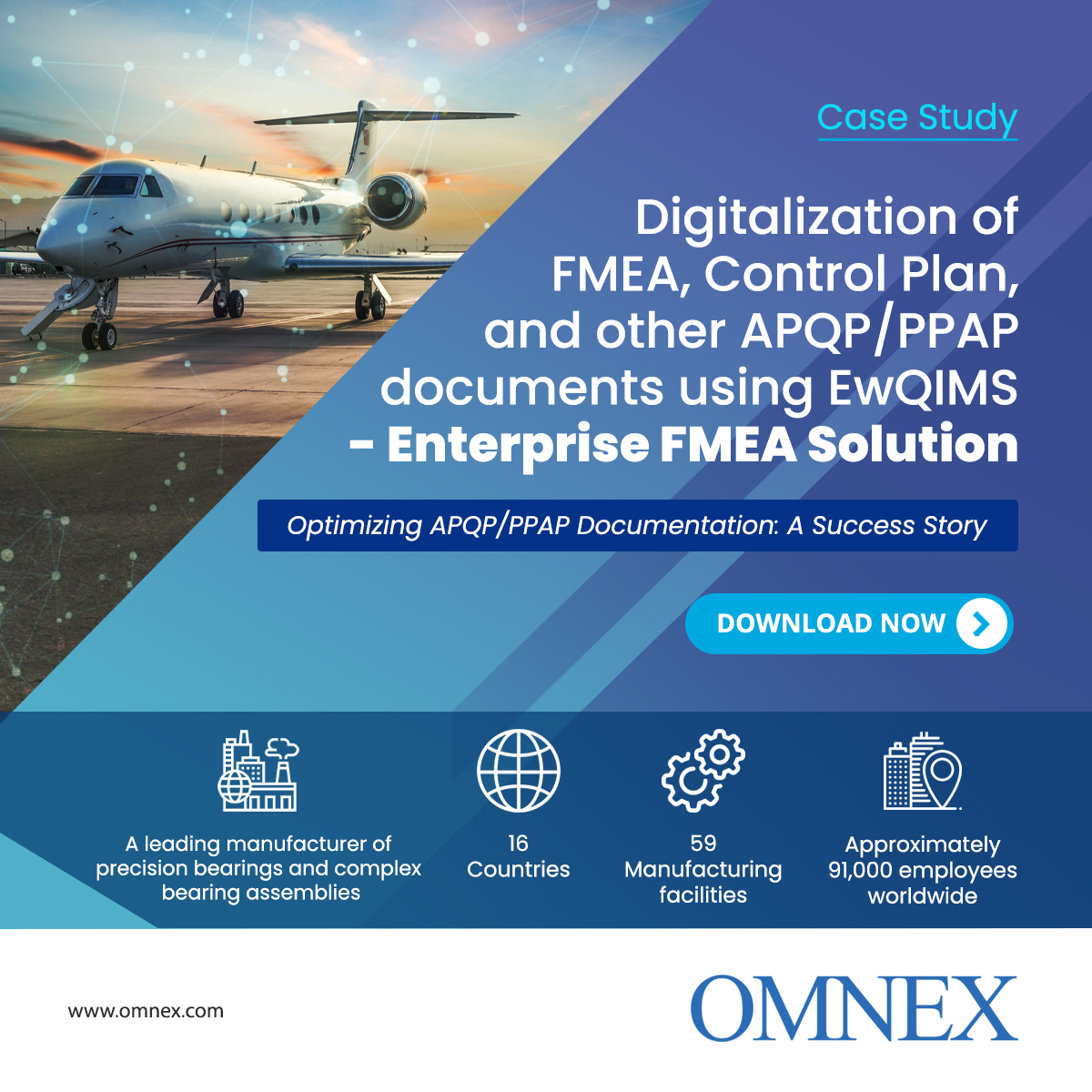 Discover how a global leader in high-precision bearings overcame APQP/PPAP documentation challenges with Omnex Systems' Enterprise FMEA Software. 
Learn More:
hubs.li/Q02sFZ2d0

#DigitalFMEA #EwQIMS #APQP #PPAP #QualityManagement #EnterpriseSolutions #ProcessImprovement