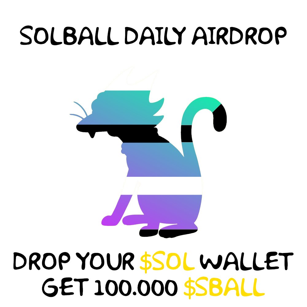 Solballxyz's tweet photo. Are you tired of missing out?

Introducing $SBALL 🐈‍⬛

SOL wallet, you have 24 hours 👀

Follow with notis on + proof to secure your spot!

Check your wallet address on https://t.co/5JsFrsUhC2 if you are in 👀

#Solana #SolanaAirdrop #SolanaMemeCoins #SolanaMeme #SolanaCommunity https://t.co/VsPRld8ah1