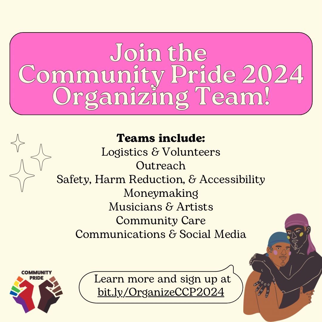 We are once again looking for volunteers for our wonderful annual Columbus Community Pride! Do you have skills in event planning, social media, arts, fundraising, community care, or safety? Sign up for one of our teams here —> bit.ly/CCP2024