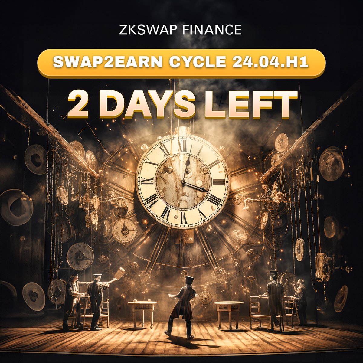 🕰️ Just 2️⃣ days left until Swapboard Cycle 24.04.H2 ended! 🏆 🏅 Keen to participate? Sign up at zkswap.finance/swapboard and start swapping to earn. 🏖️ Wishing you a wonderful weekend ahead!