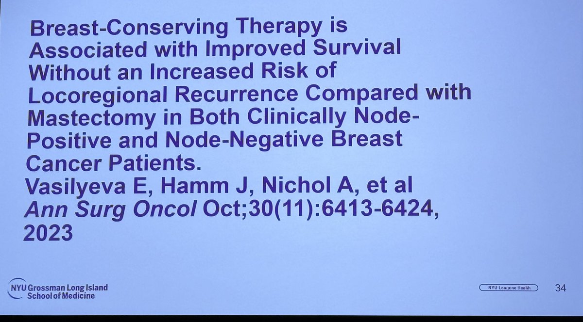 ASBrS's tweet image. It’s time to update our counseling! BCT may have a better survival and has equivalent recurrence to mastectomy. #ASBRS24