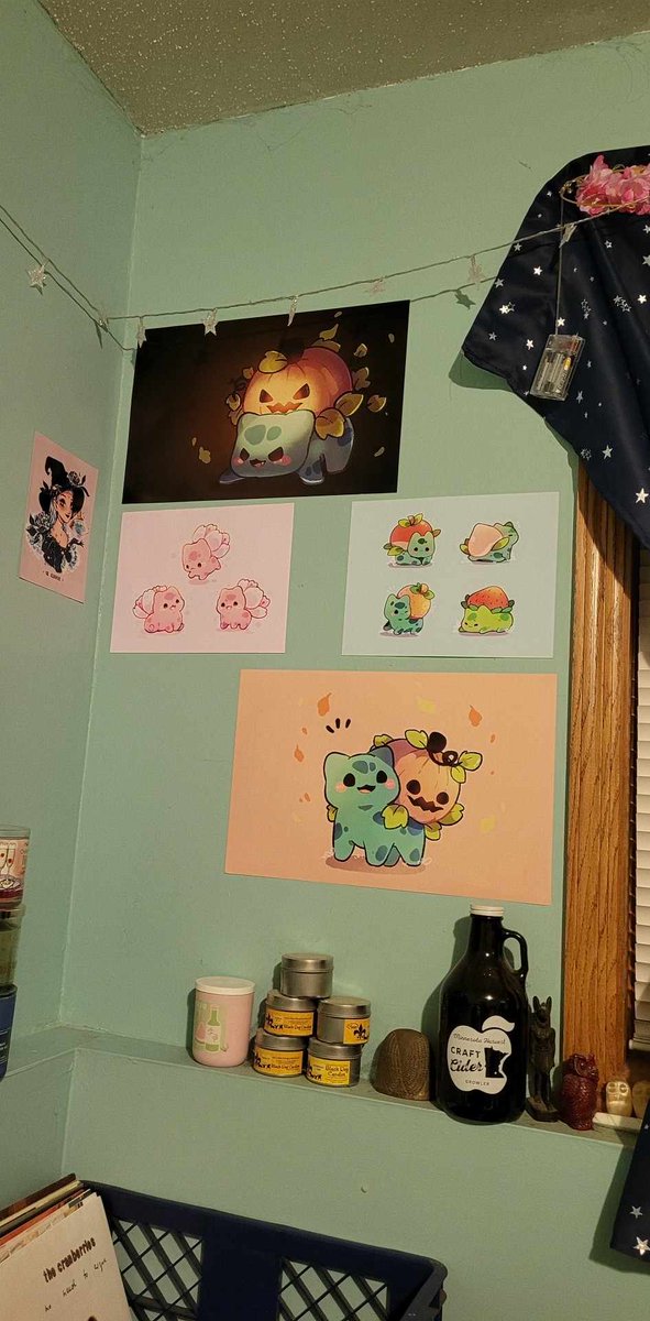 MoConnor03's tweet photo. I finally got all of my art of from the wonderful @cremechii at Detour and they have also given me permission to use their art twice now for tattoos. I am so happy to have their art on my walls now! https://t.co/tsR84ph81w