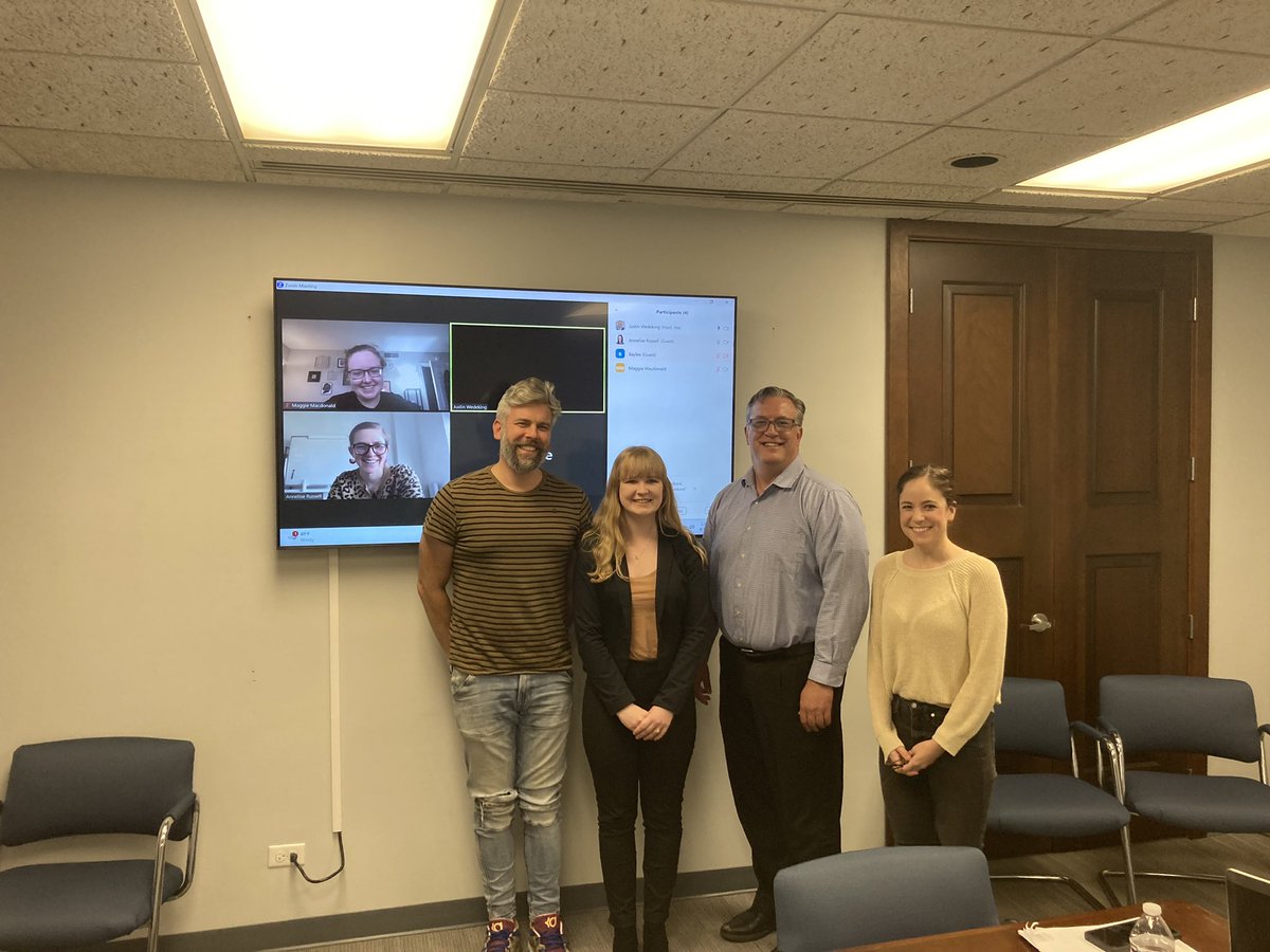abbiewood07's tweet photo. Excited to say I successfully defended my dissertation yesterday! Have spent the last few years researching and building a dataset of all public appearances by justices. Thanks to my committee, especially my advisor, Justin Wedeking, for the endless support! https://t.co/AmVzTk9mqw