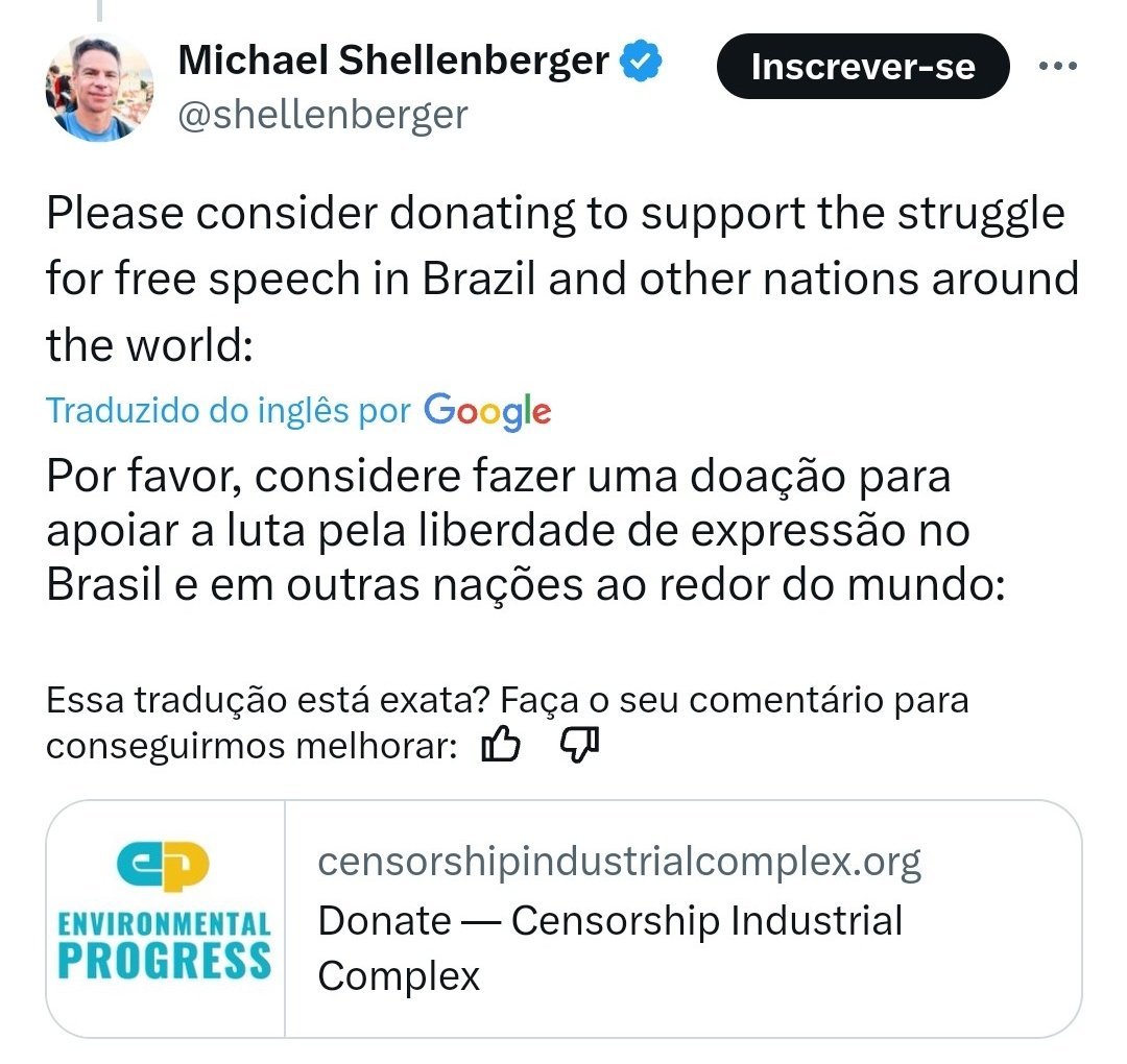 vinicios_betiol's tweet photo. ATENÇÃO: o jornalista gringo, amigo do Elon Musk, que está defendendo liberdade de expressão para os terroristas do 8 de janeiro, agora está PEDINDO DINHEIRO para os bolsonaristas em nome da "luta pela liberdade de expressão". Estamos diante de estrangeiros atacando o nosso judiciário e defendendo terroristas para conseguirem DINHEIRO. Está na hora do STF agir diante dessa ameaça à segurança nacional.