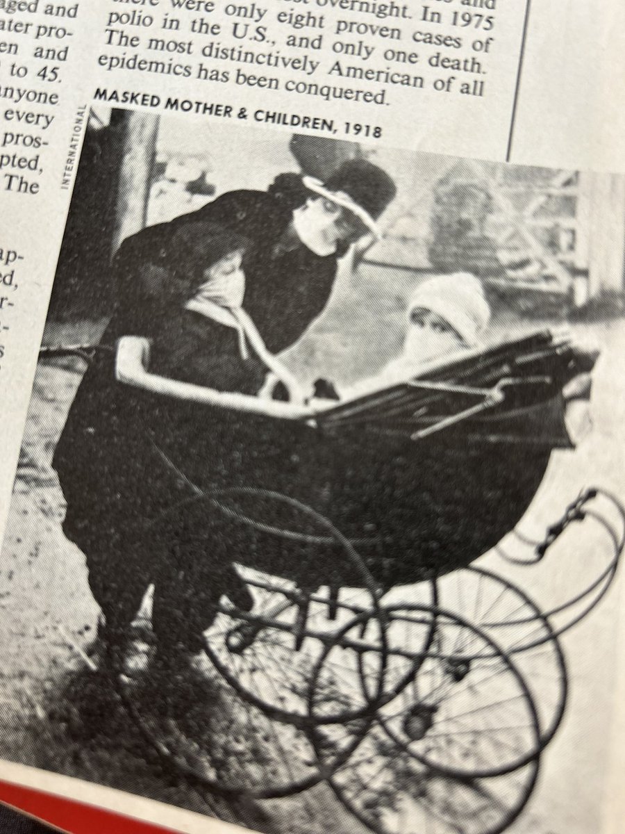 Found an old @TIME magazine & this photo of a masked mom & her kids in 1918 💓 Do the folks who think 'masks are child abuse' ever think how they evolved to be here because their ancestors protected them from illnesses?
