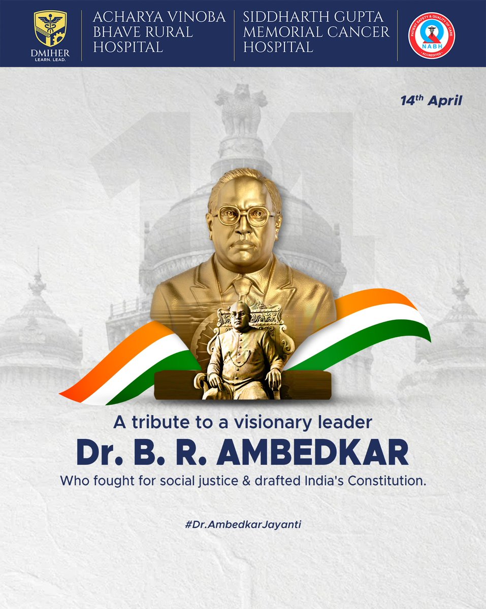 Celebrating the legacy of Dr. Babasaheb Ambedkar on his Jayanti! Join us in honoring his vision for equality and justice in healthcare and beyond. #AmbedkarJayanti 

#EqualityInHealthcare #SocialJustice #HealthForAll