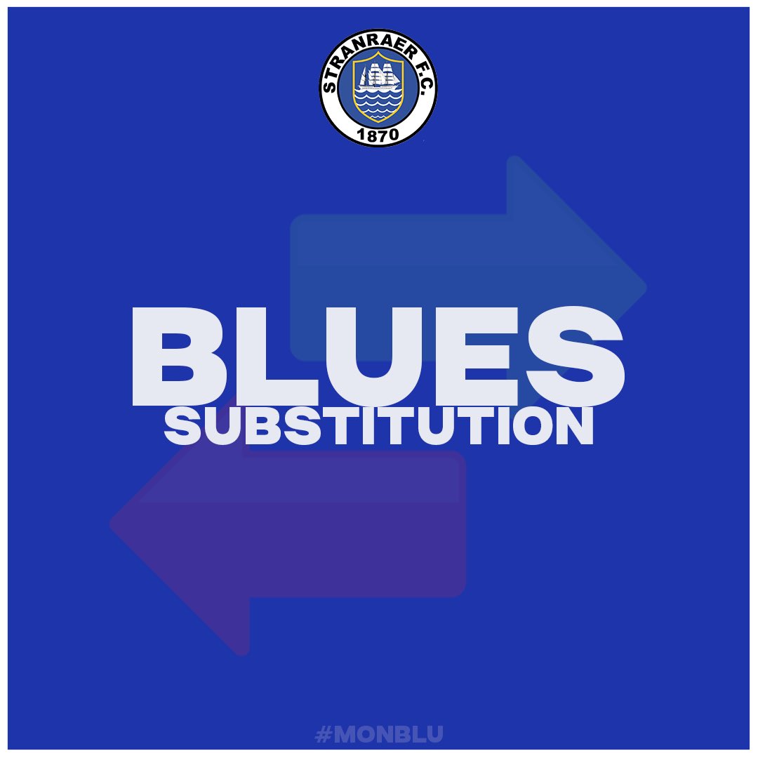 70’ | SPA 0-0 STR Blues change 🔁 ⬅️ Armour ➡️ Orr #MONBLU 💙