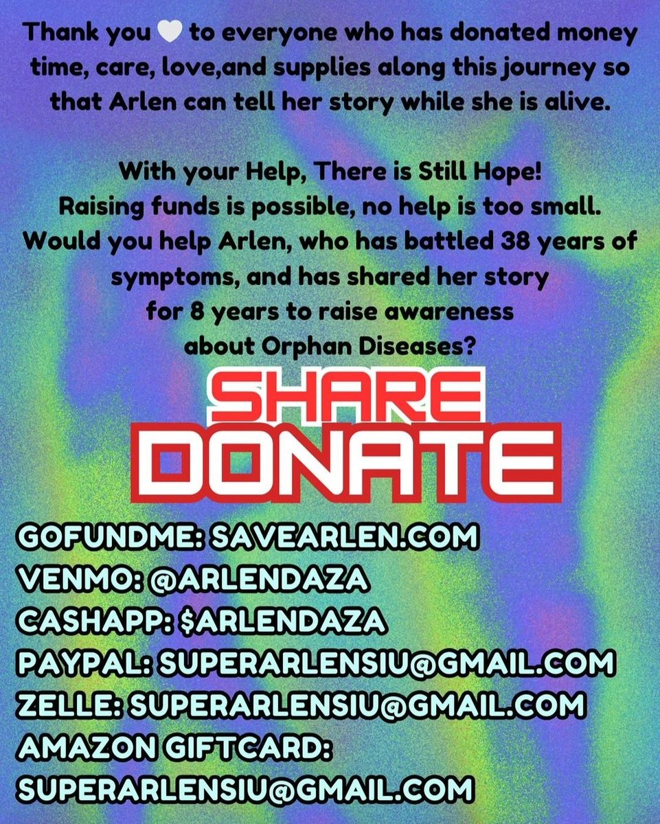 emma_vegan_mua's tweet photo. Please help @arlenZebra avoid homelessness and get the nutrition she needs! Donate & Share widely! https://t.co/0HTxkOTrJH
#pwME #EDS #MEbrainAndSpine #VascularCompression #CCI #MutualAidRequest #MECFS #EhlersDanlos Other ways to donate in next post https://t.co/HvciyLxppc