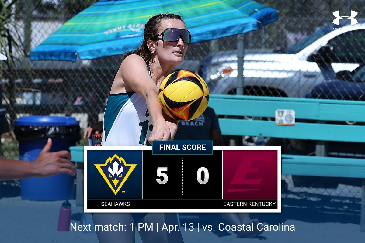 Seahawks sit at 19-9 following the win and take on #sunbeltbvb rival Coastal Carolina at 1 p.m. to close out the weekend