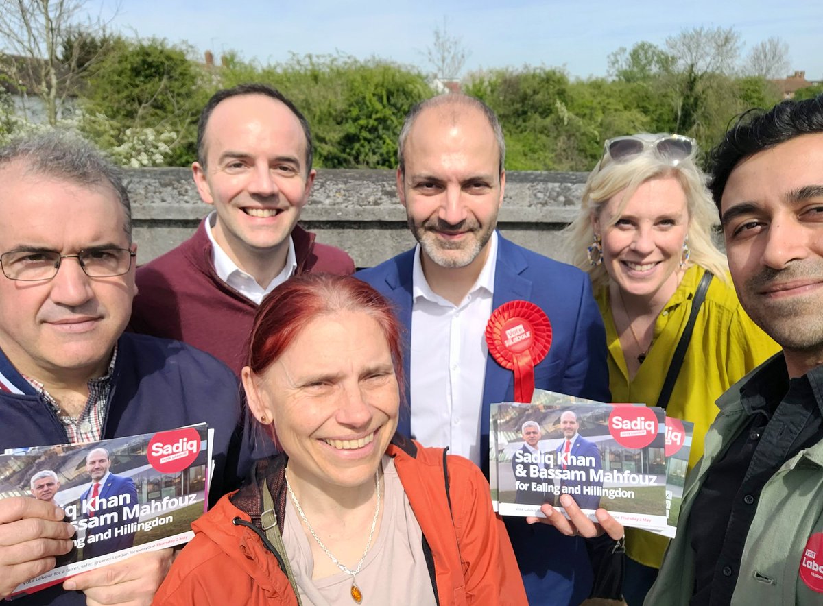 Great to be in Ealing and Brent today in support of @BassamMahfouz, @KrupeshHirani, and our progressive Mayor @SadiqKhan. Across London, voters are leaving the Tories and discerning that the only way to have a fairer, safer, and greener city is to #VoteLabour.