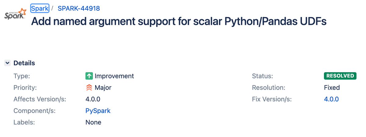 jaceklaskowski's tweet photo. And we know what's coming in #ApacheSpark 4.0.0. This version surely makes us all long-time Spark users soooo OLD! 😆

And I'd not be surprised if some tricks of mine may've happened to be outdated already 😉

Named parameters in SQL statements are already available since 3.5. https://t.co/KTbzDW8cHg