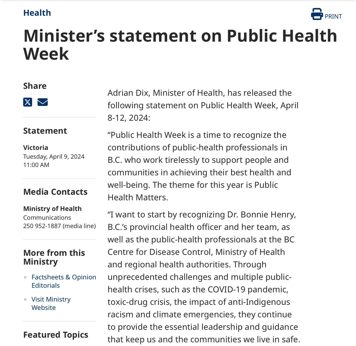 Clown show, cut comments to boot…Thanking #DrHenry for sickening/harming the masses, thanking the @CDCofBC for hiding data, tampering with information, & thanking public health for aiding/abetting this devious scheme…I’m reminded that Political Health reigns supreme in BC…