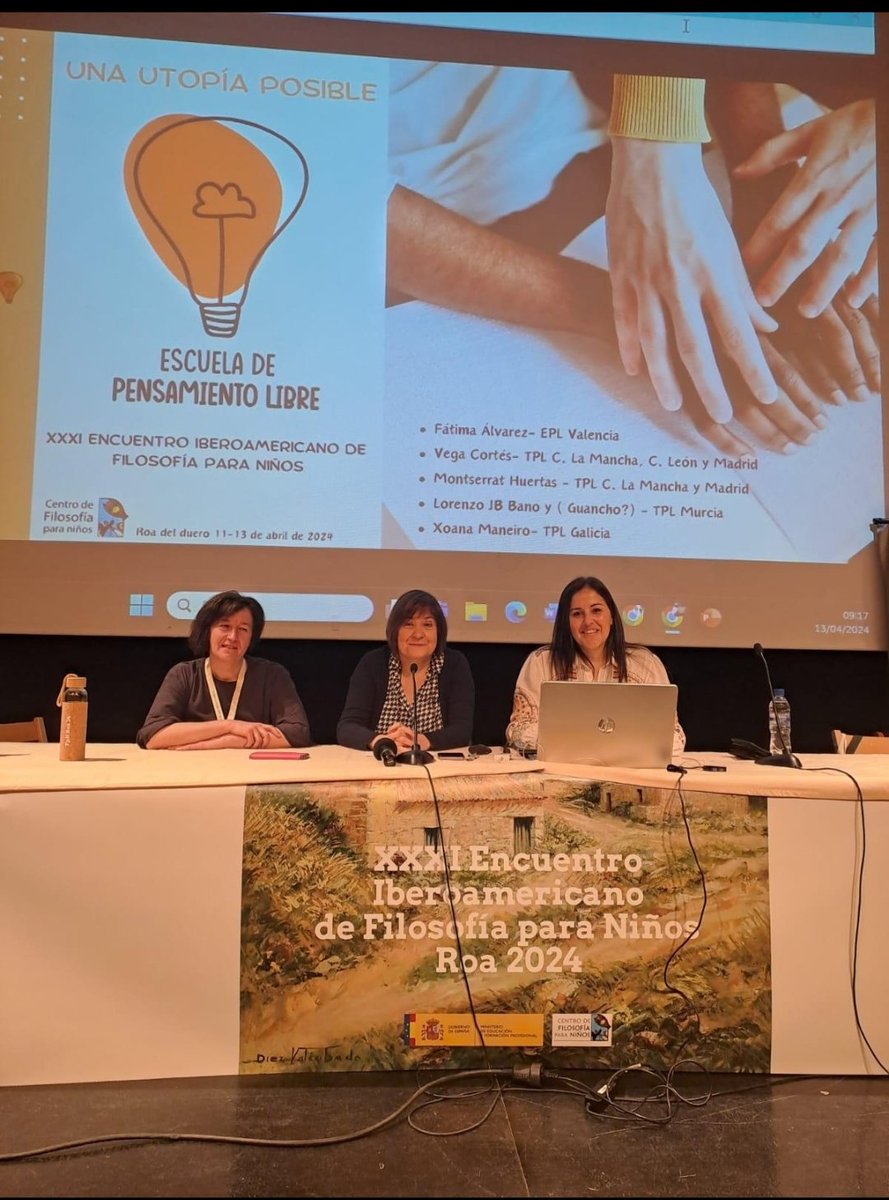EPLValencia's tweet photo. Agradecidos a la organización del XXXI Encuentro Iberoamericano de Filosofía para Niños por dar cabida a la presentación de la evolución de los talleres de Pensamiento Libre en España. Toda una red de epelianos y epelianas!!! @Plenainclusion @CentroFpNEspana #pensamiento https://t.co/7TKzH1YcXe