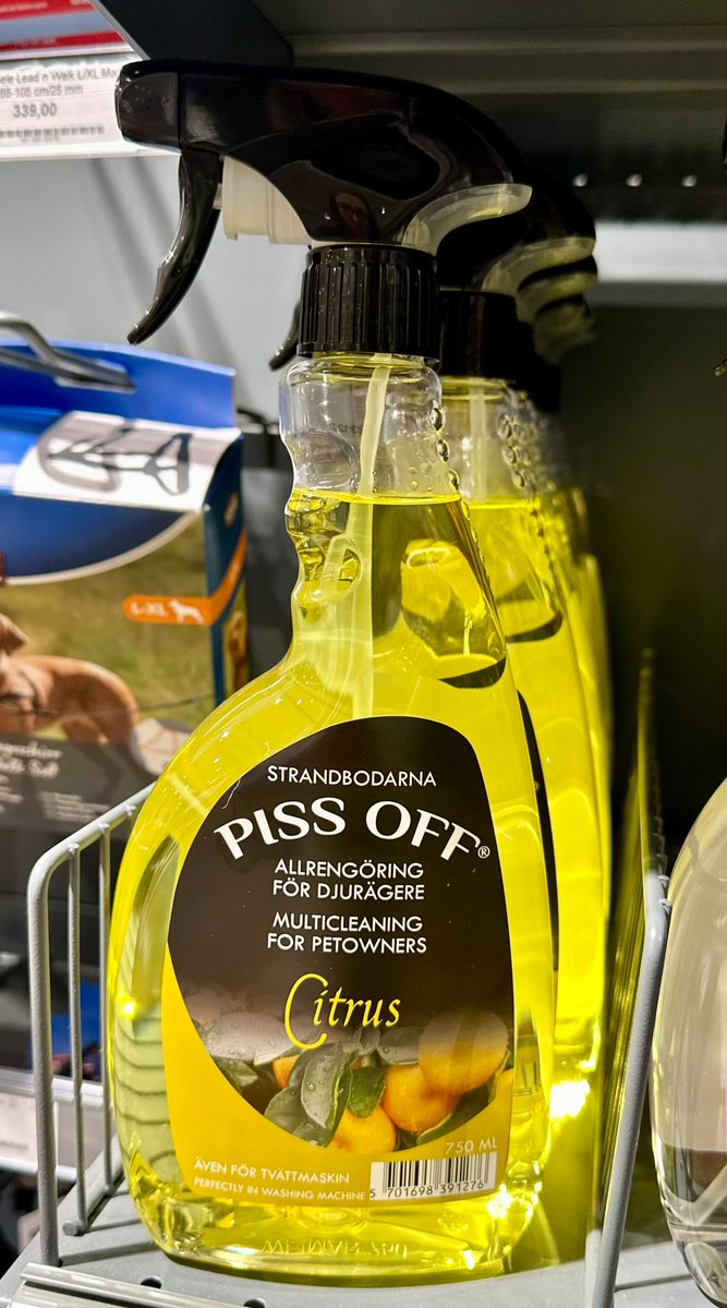 Available in supermarkets. In Norway. Apparently… #PissOff #PetCleaner 🐾🐾 #Norge @LydiaJane13 @ThePhotoHour