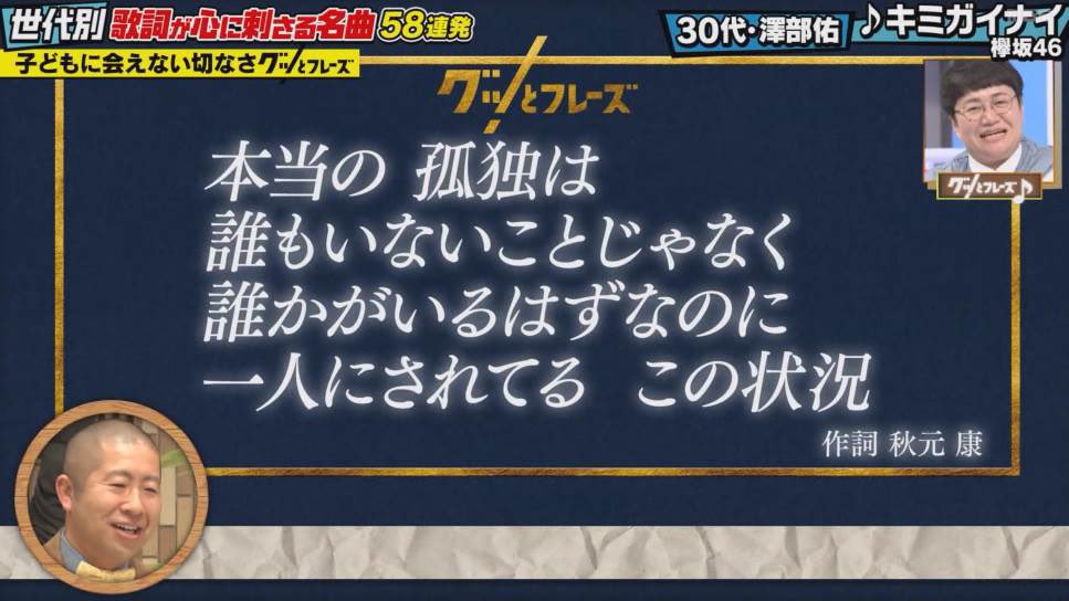 本当の孤独は 誰もいないことじゃなく 誰かがいるはずなのに ひとりにされてるこの状況