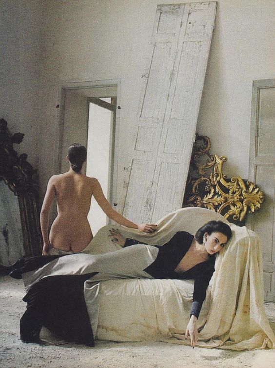 Emanuel Ungaro Ad (Vogue 1985). Photo by Deborah Turbeville
