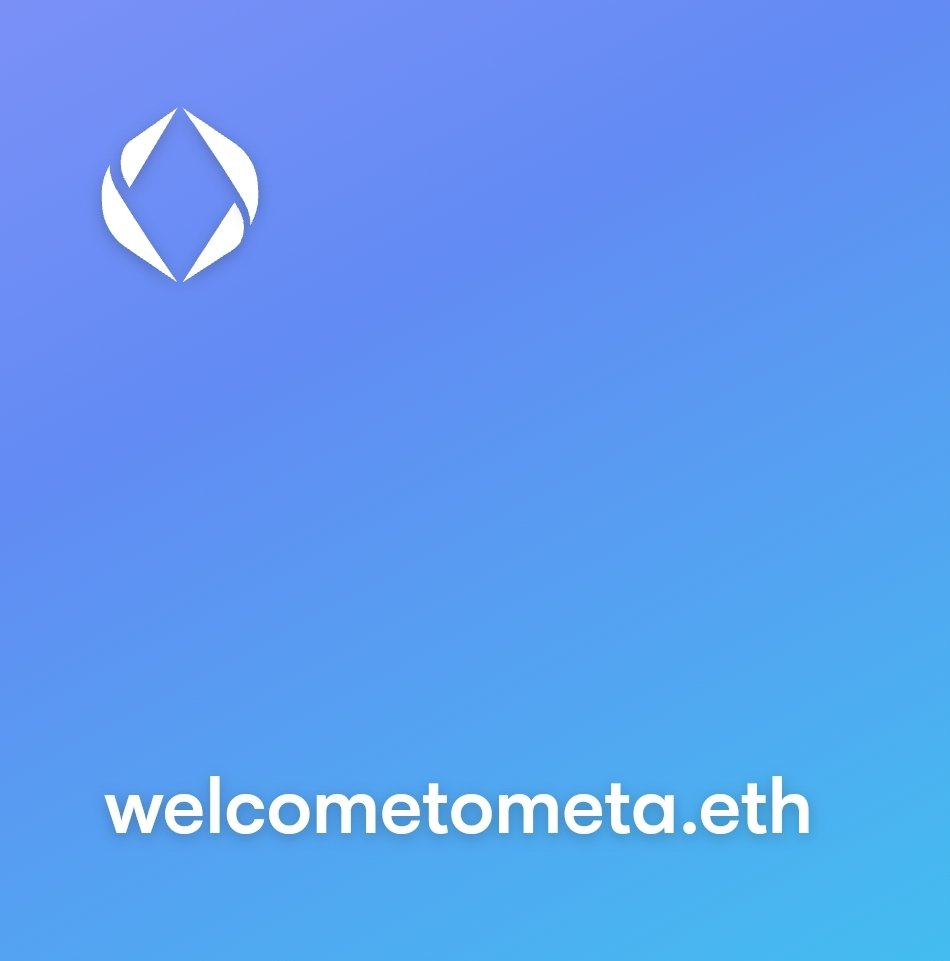 Welcometometa.eth

Expiration Date 2 years

Check out this item on OpenSea opensea.io/assets/ethereu… via @opensea
#ens #ensdomains #EnsNames #web3 #web3domains #domainsforsale #domainnames #BAYC #NFTCollector