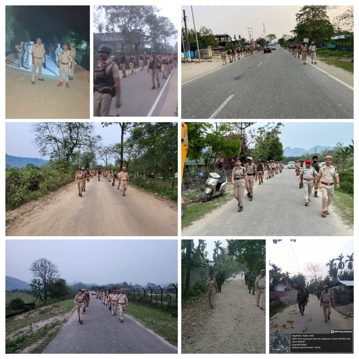 Area domination and foot Patrolling conducted by Dhemaji Police along with CAPF staff for maintenance of peace and to ensure Law & Order in various areas of the district. @assampolice @DGPAssamPolice @gpsinghips @HardiSpeaks