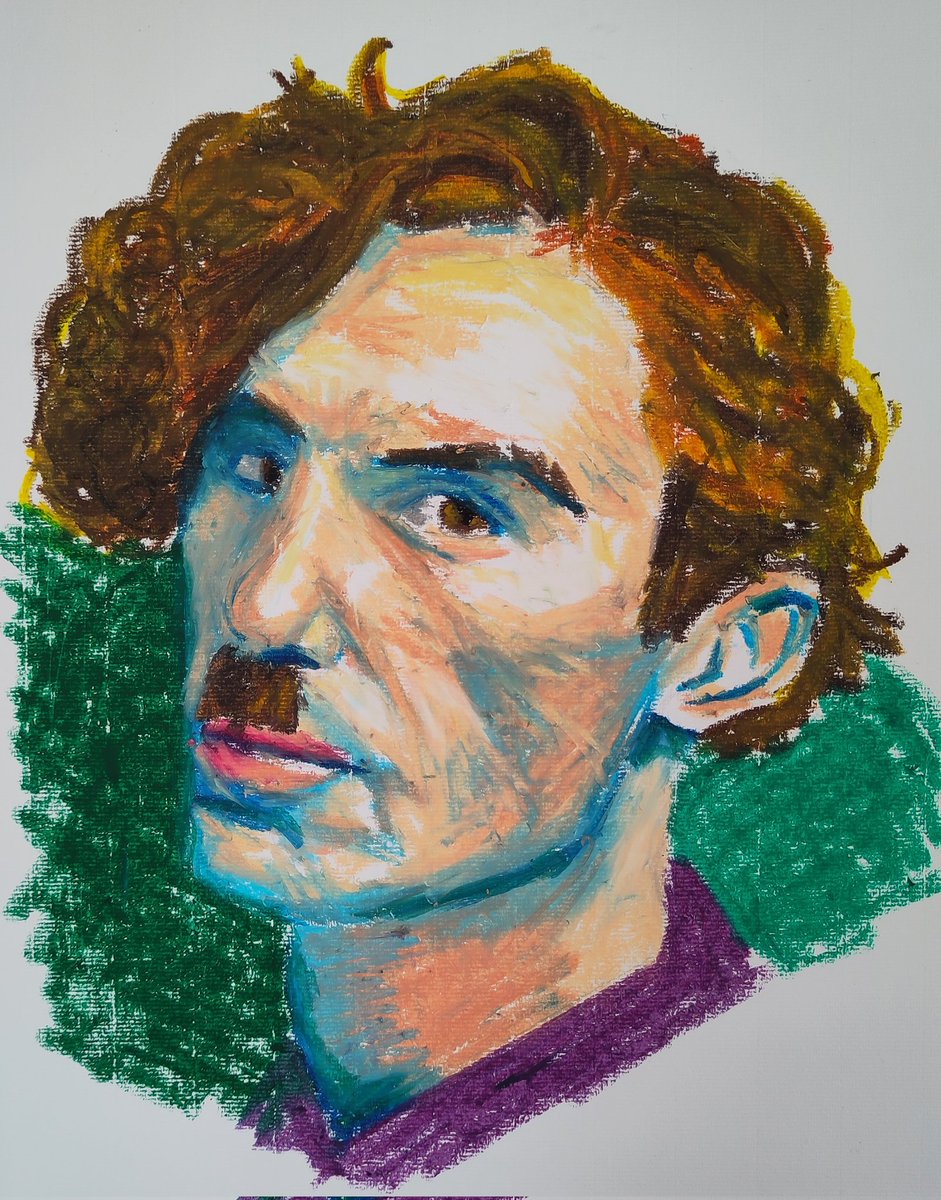 I think I like oil pastel
Here is Ron

#sparksfanart #ronmael