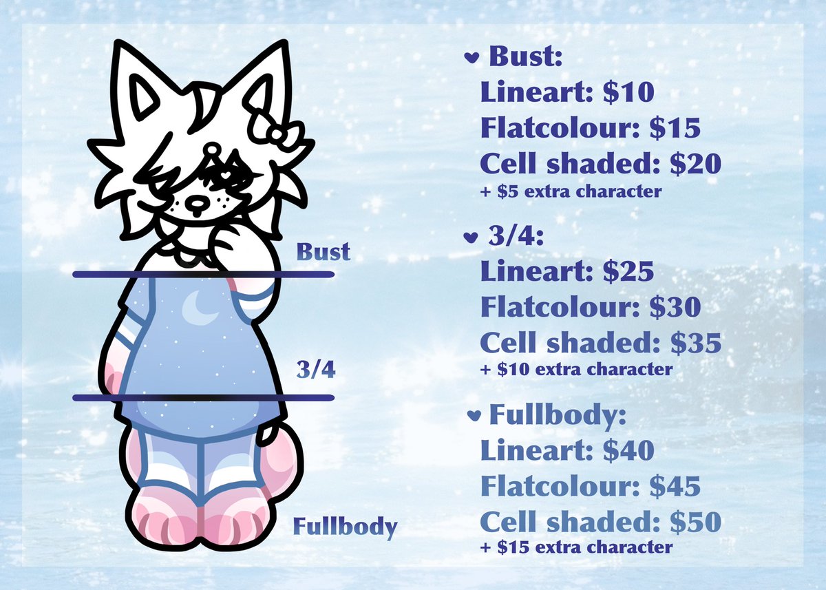 Yunasoftcore's tweet image. Hello everyone! My name is Yuna and I’m opening up my art commissions!

You will find all the information regarding my commissions below, and if you are interested or have any questions, feel free to DM me! ♡

Likes and reposts are greatly appreciated :3