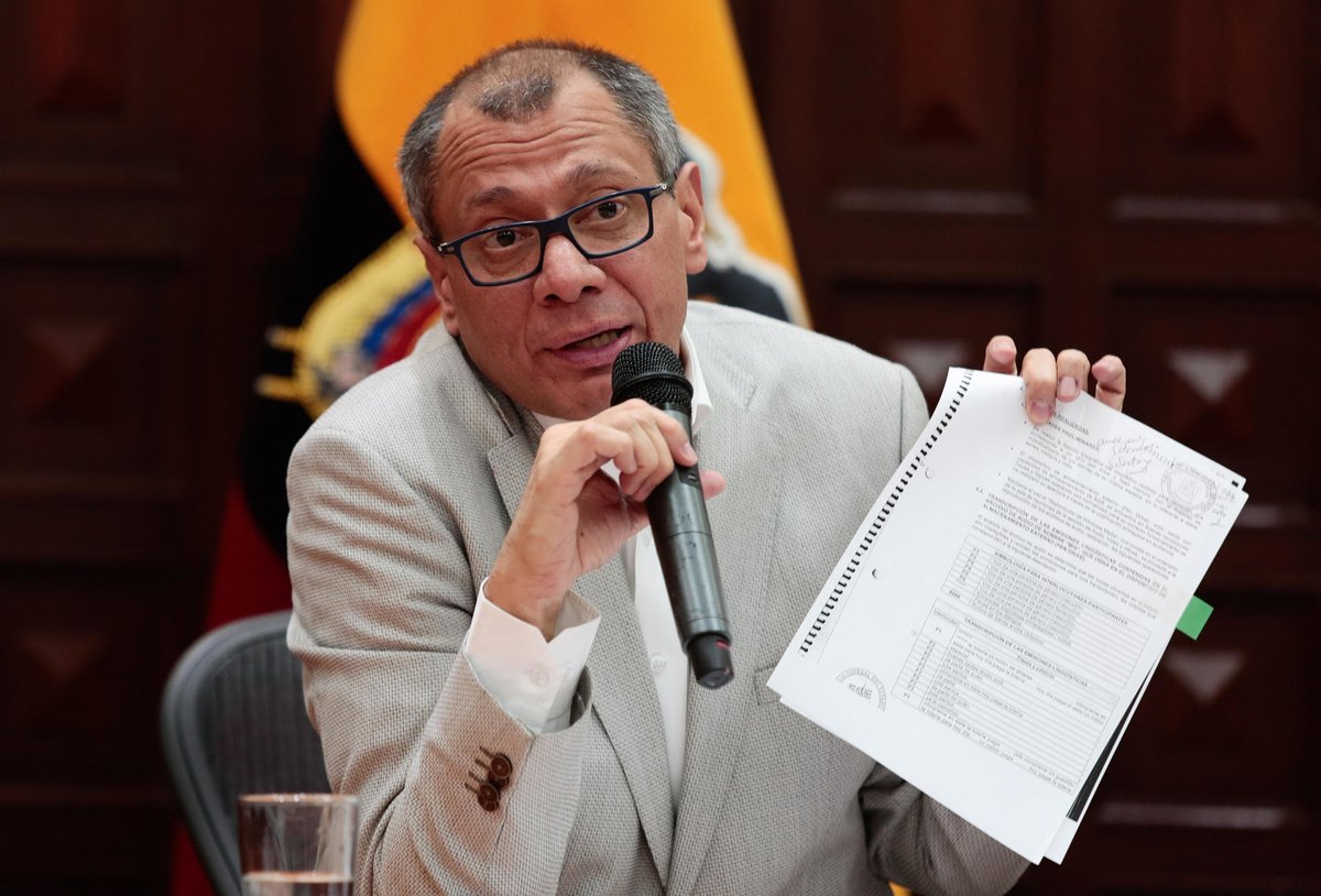 #mundo Declara tribunal de Ecuador “ilegal” la detención de exvicepresidente Jorge Glas elcomentario.ucol.mx/?p=79143 #ElComentario #ecuador