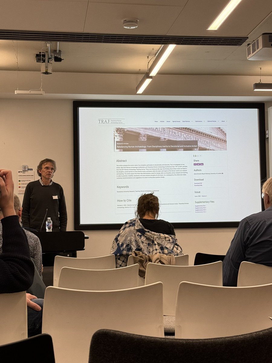 TRAJ_Journal's tweet photo. What a conference! Congrats to the organizers, @TRAC_conference committee & all present - we loved meeting you!
A fantastic end to #RACTRAC2024 with Richard Hingley highlighting #TRAJ & @ZenaKamash’s excellent paper on #decolonizing Roman archaeology
https://t.co/eLpE2QLib3 https://t.co/Jcy8bkyPHd